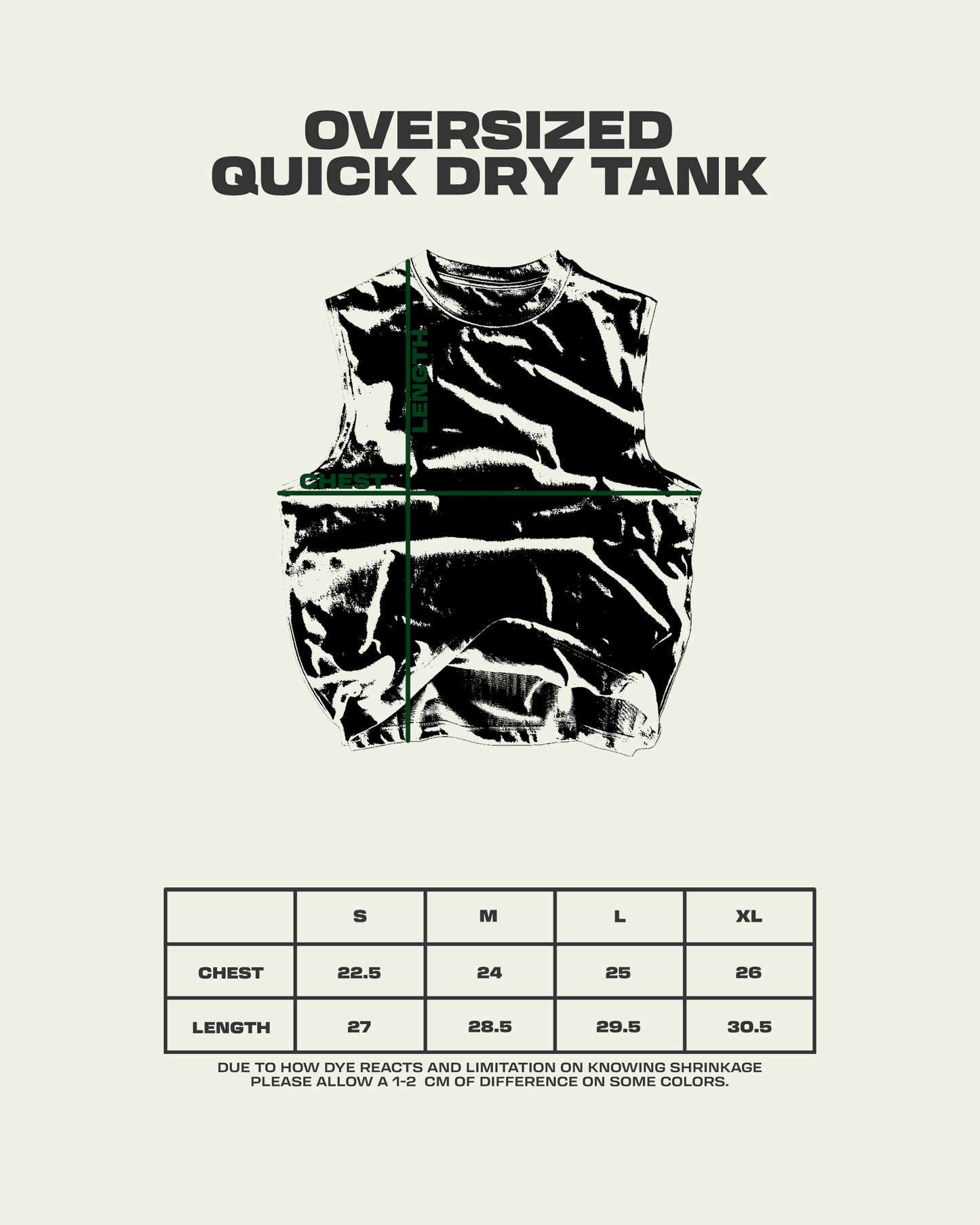Oversized Quick Dry Tank